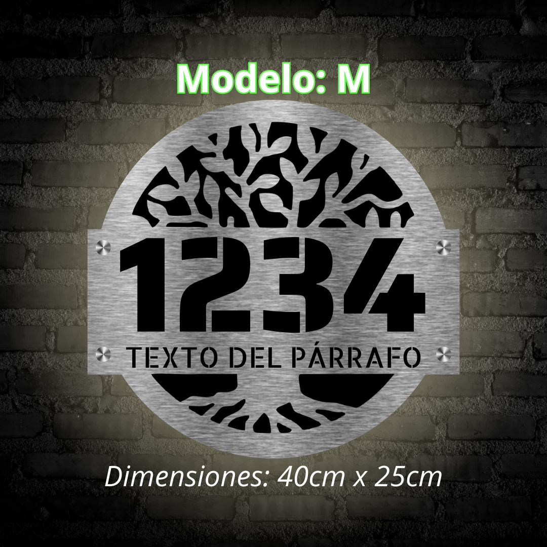 Placa Residencial - Modelo "M"
