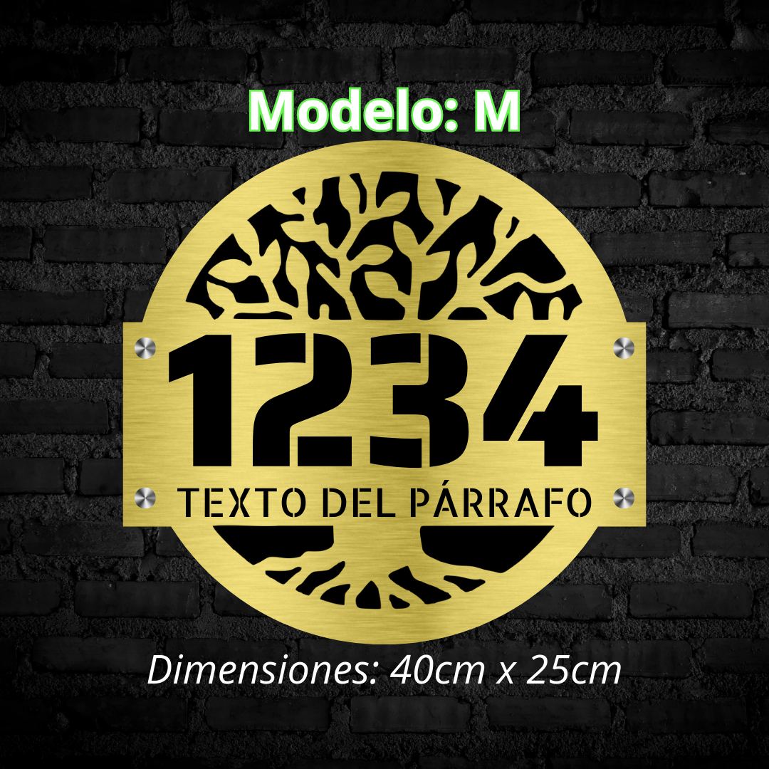 Placa Residencial - Modelo "M"