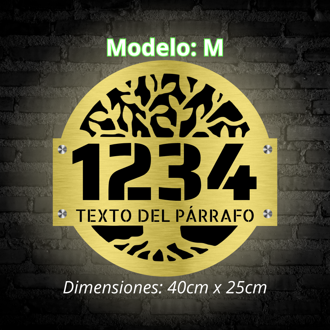 Placa Residencial - Modelo "M"