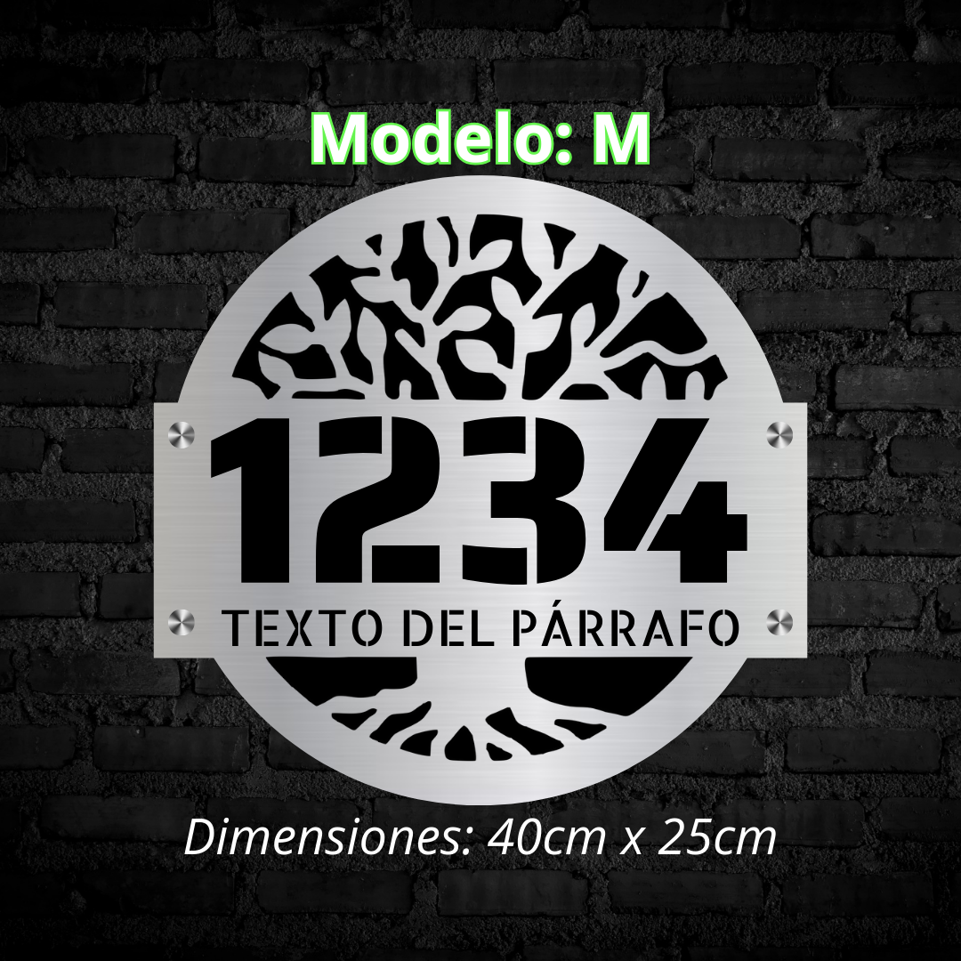 Placa Residencial - Modelo "M"