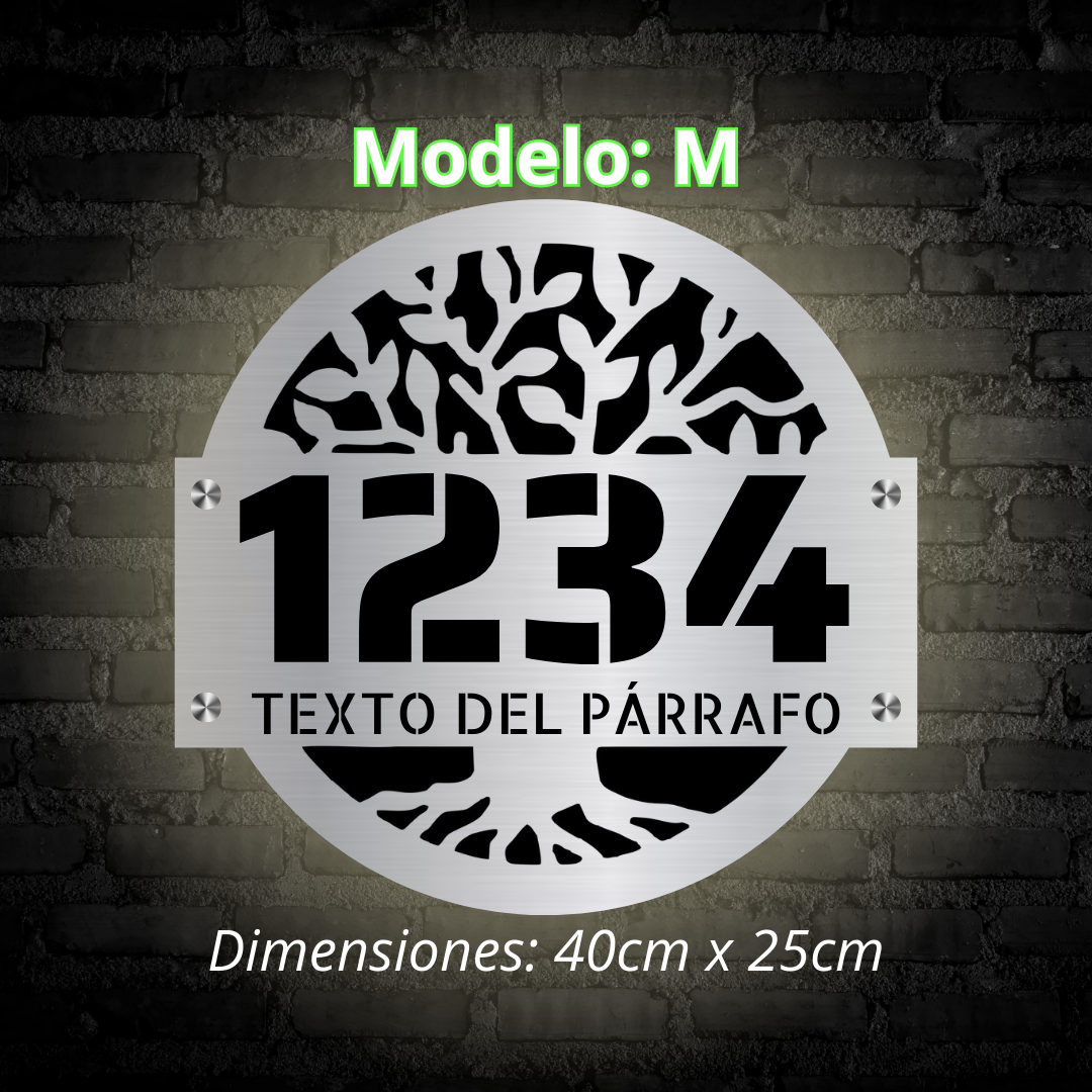Placa Residencial - Modelo "M"