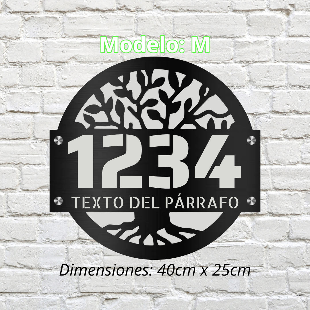 Placa Residencial - Modelo "M"