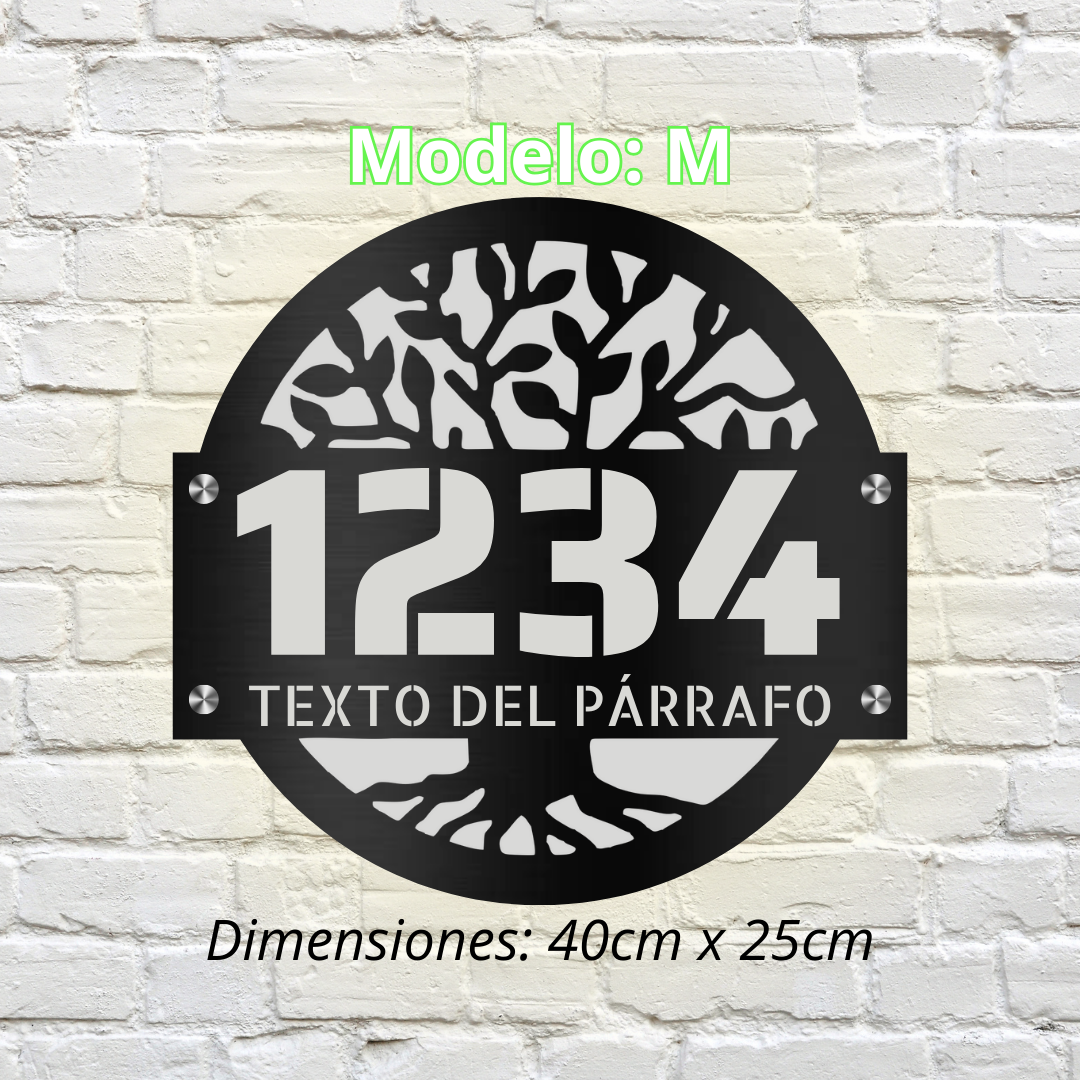 Placa Residencial - Modelo "M"