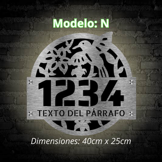Placa Residencial - Modelo "N"