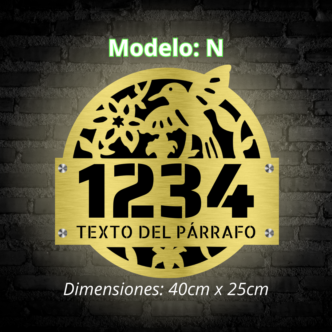 Placa Residencial - Modelo "N"