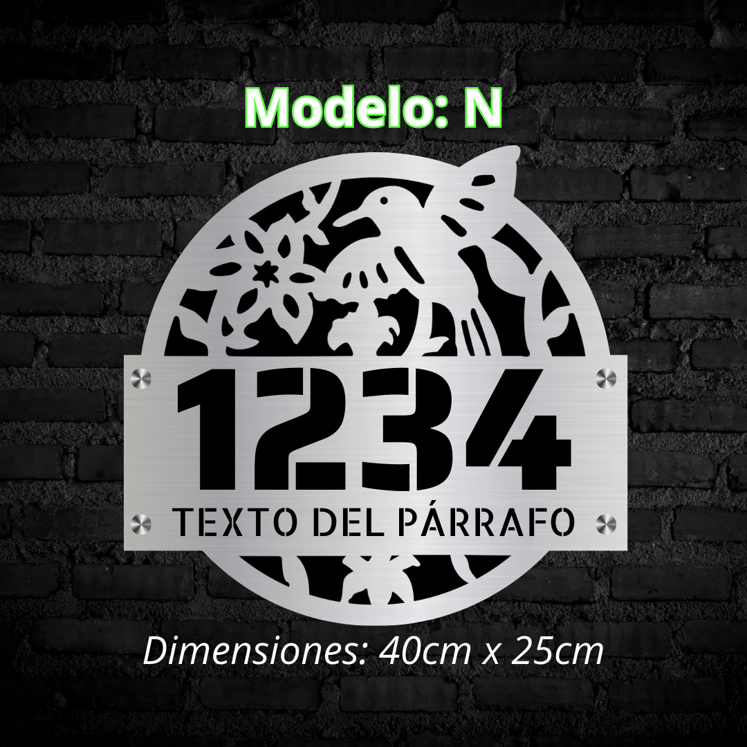 Placa Residencial - Modelo "N"