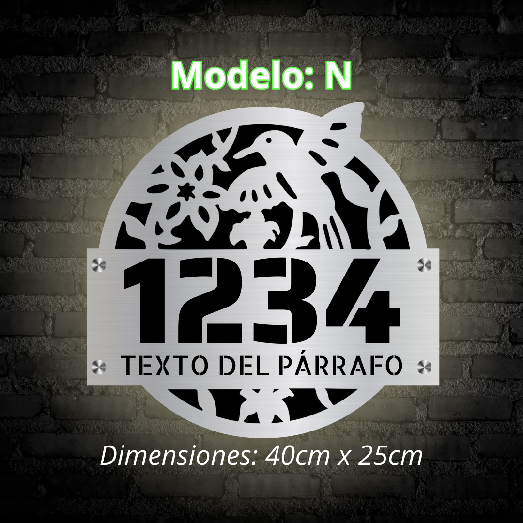 Placa Residencial - Modelo "N"
