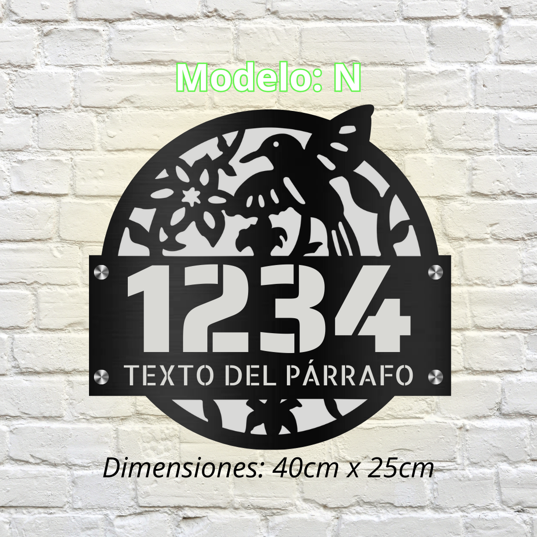 Placa Residencial - Modelo "N"