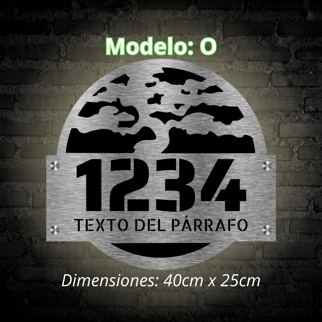 Placa Residencial - Modelo "O"