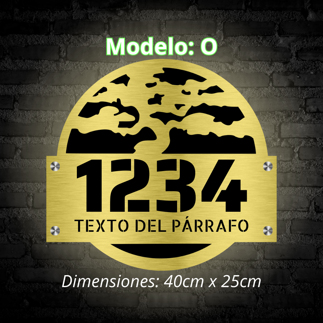 Placa Residencial - Modelo "O"
