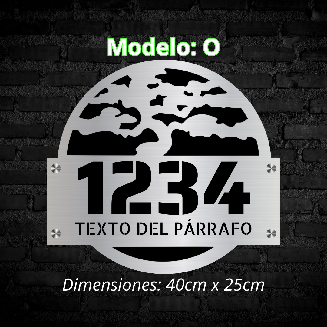 Placa Residencial - Modelo "O"