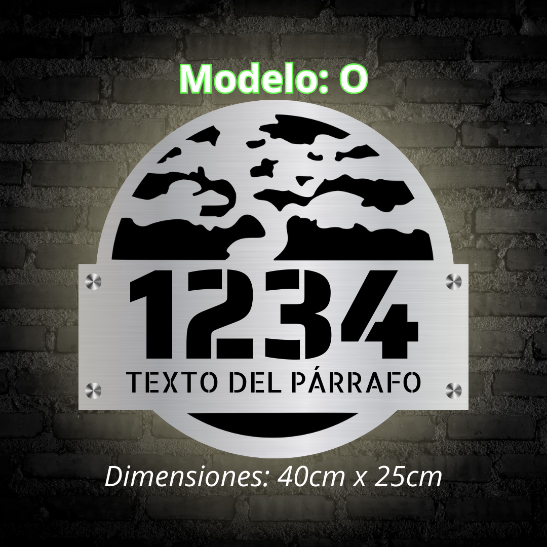 Placa Residencial - Modelo "O"