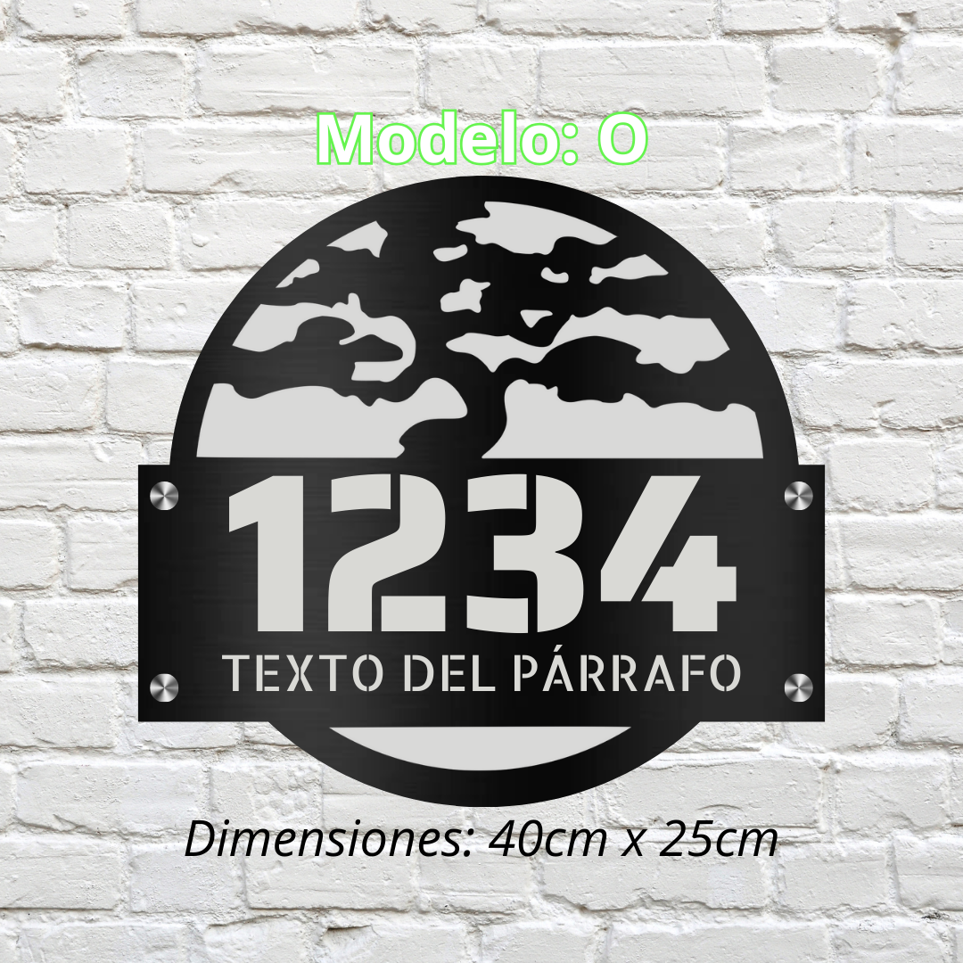 Placa Residencial - Modelo "O"