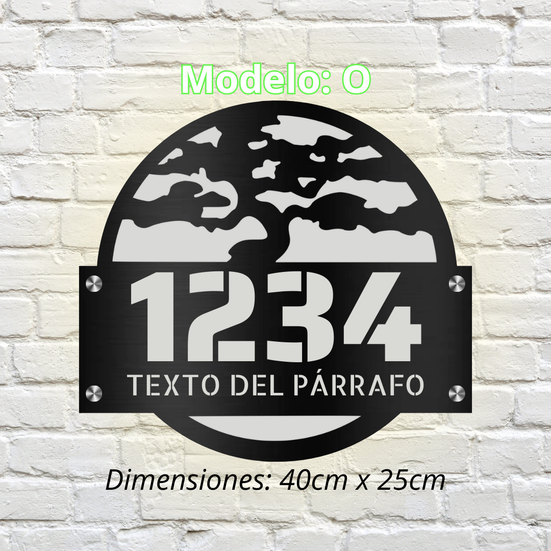 Placa Residencial - Modelo "O"