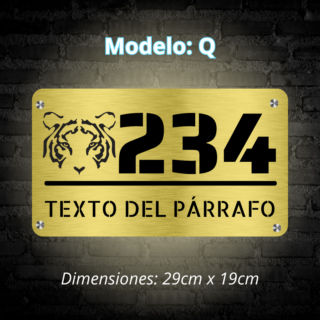 Placa Residencial - Modelo "Q"