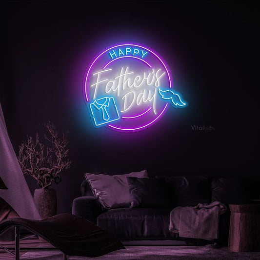 Letrero led Happy Father´s Day 2 (Elaboración sobre pedido, cotiza el tuyo!)