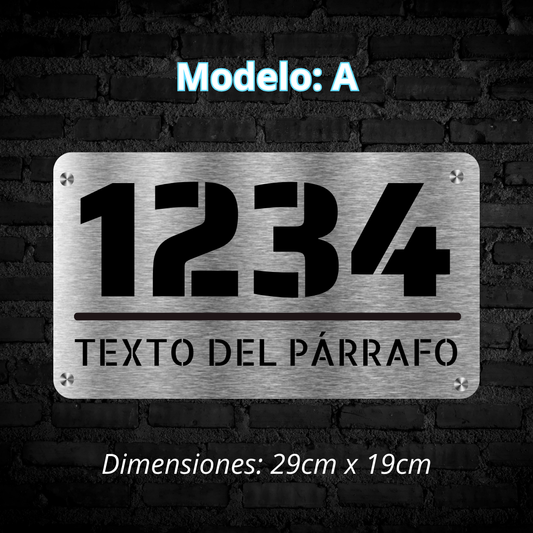 Placa Residencial - Modelo "A"