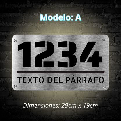 Placa Residencial - Modelo "A"