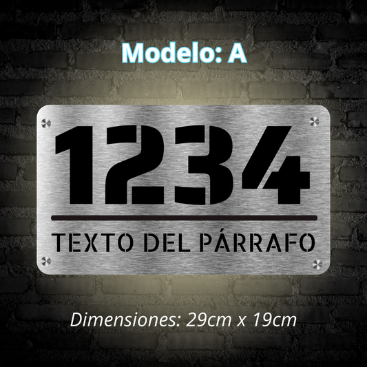 Placa Residencial - Modelo "A"