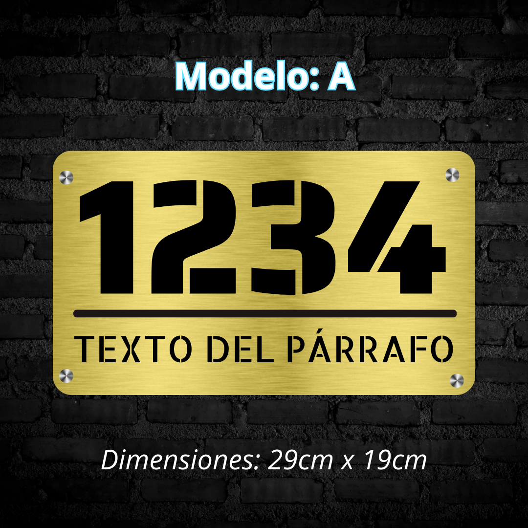 Placa Residencial - Modelo "A"