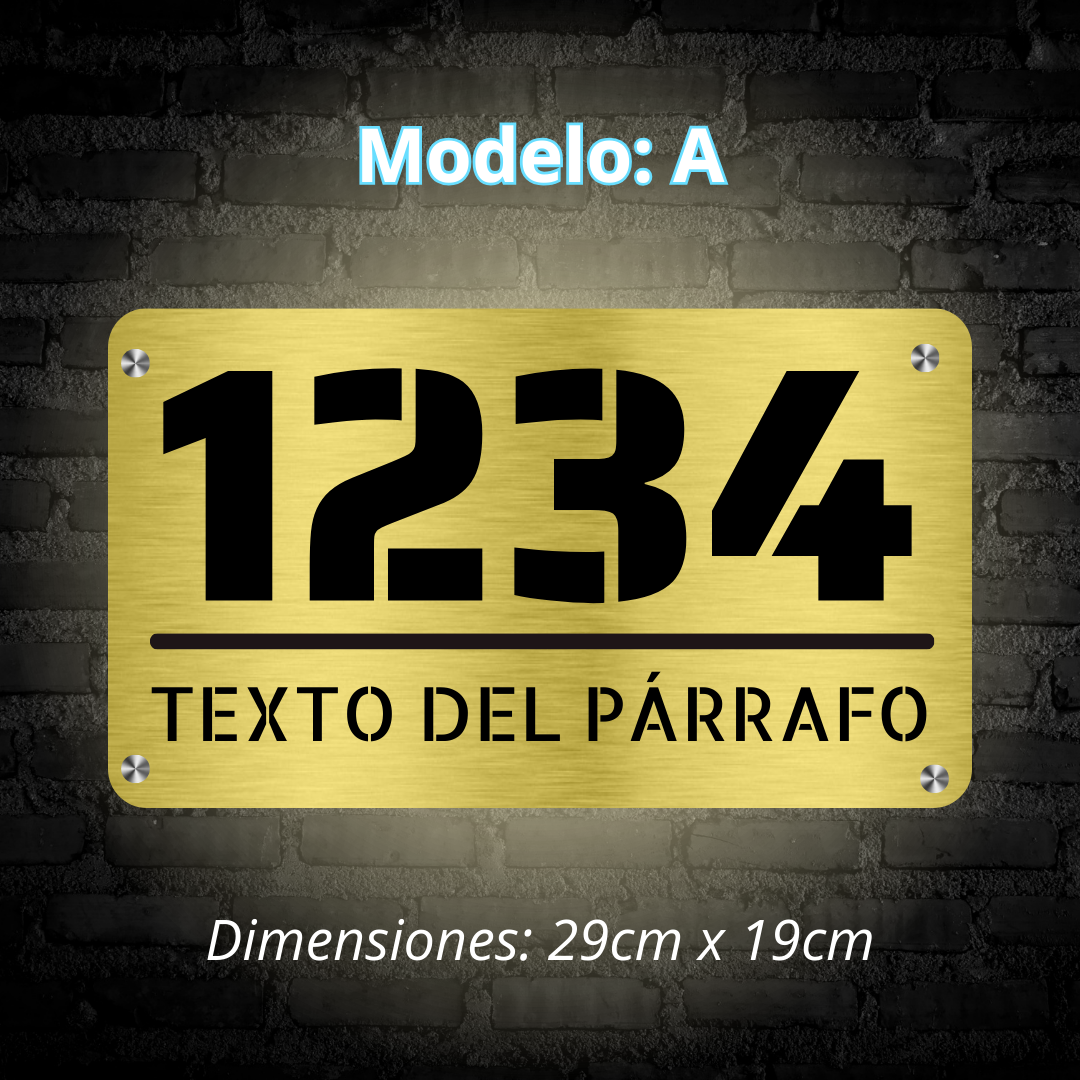 Placa Residencial - Modelo "A"