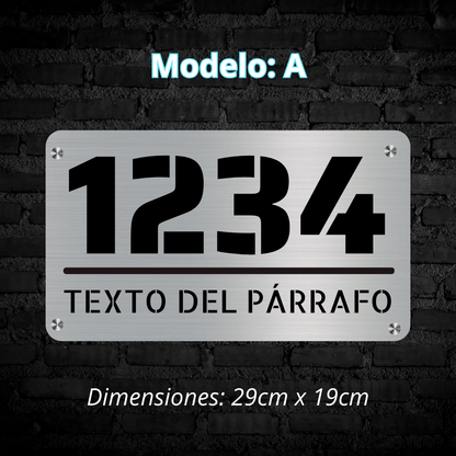 Placa Residencial - Modelo "A"
