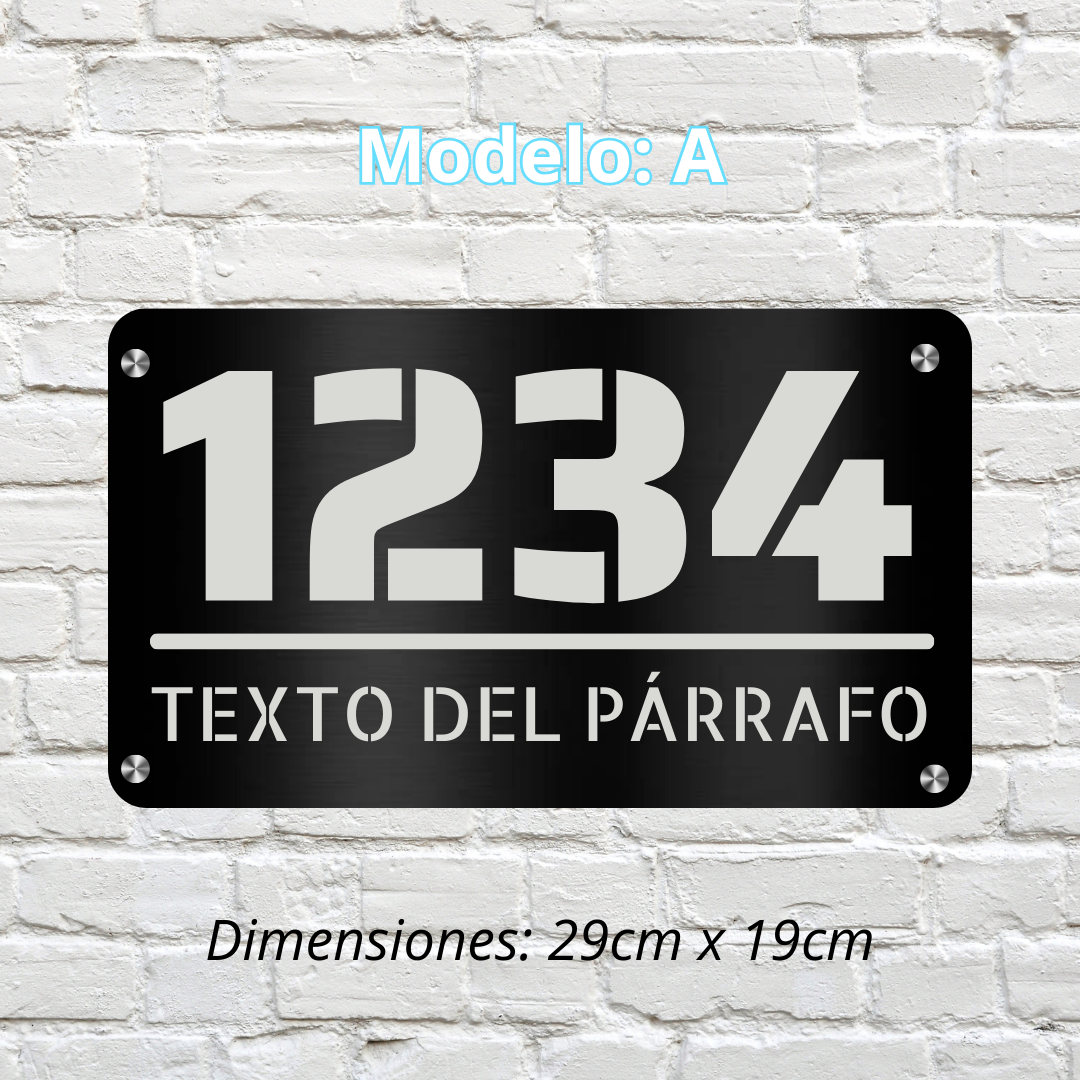 Placa Residencial - Modelo "A"