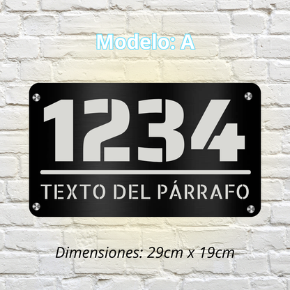 Placa Residencial - Modelo "A"
