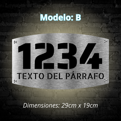 Placa Residencial - Modelo "B"