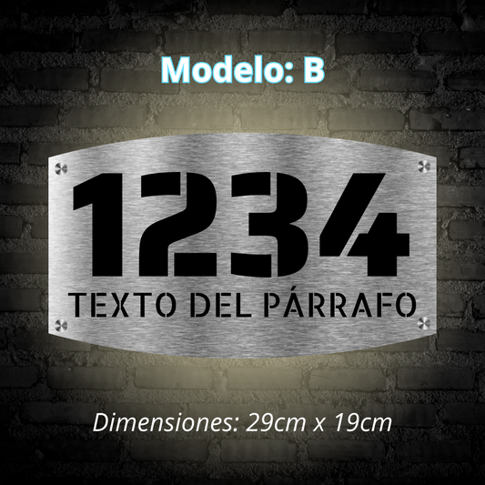 Placa Residencial - Modelo "B"