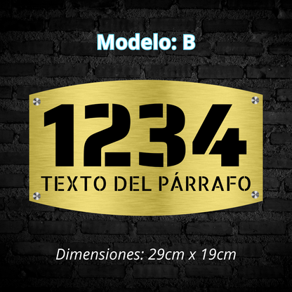 Placa Residencial - Modelo "B"