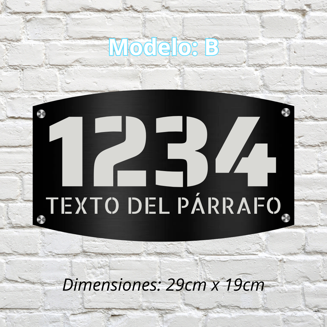 Placa Residencial - Modelo "B"
