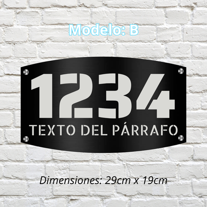 Placa Residencial - Modelo "B"