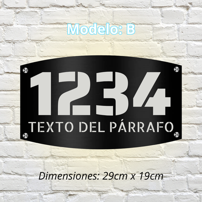 Placa Residencial - Modelo "B"