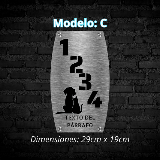 Placa Residencial - Modelo "C"