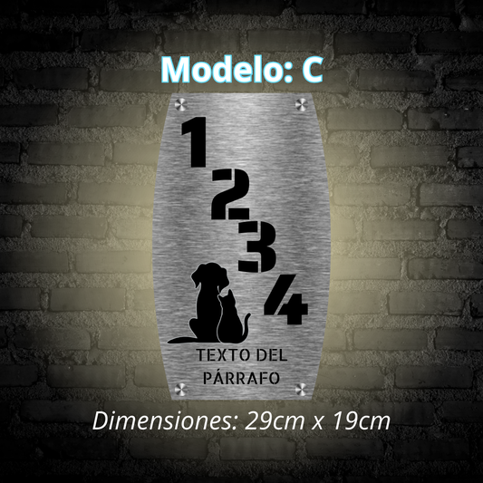 Placa Residencial - Modelo "C"