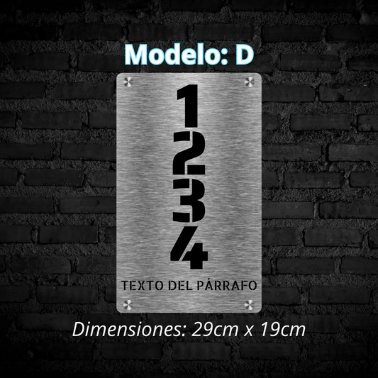 Placa Residencial - Modelo "D"