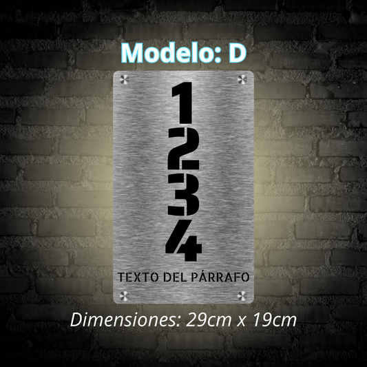 Placa Residencial - Modelo "D"