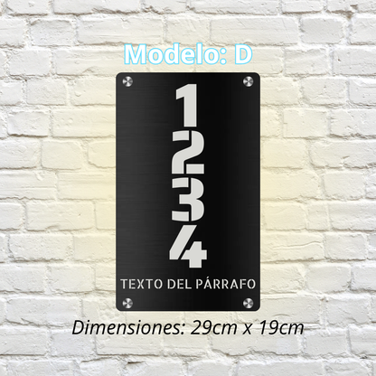 Placa Residencial - Modelo "D"
