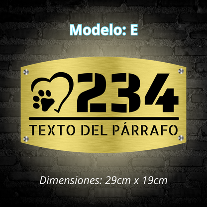 Placa Residencial - Modelo "E"
