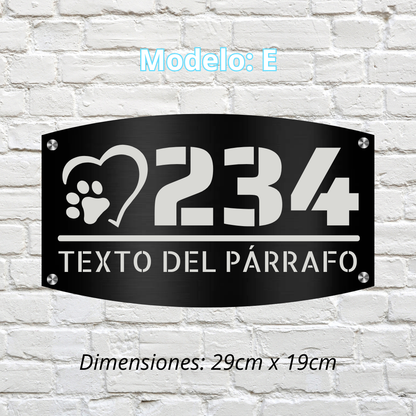 Placa Residencial - Modelo "E"