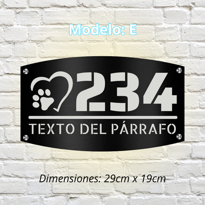 Placa Residencial - Modelo "E"