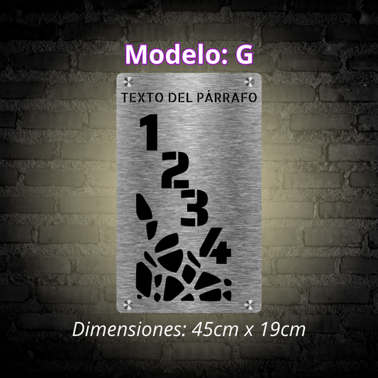 Placa Residencial - Modelo "G"