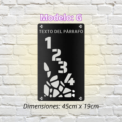 Placa Residencial - Modelo "G"