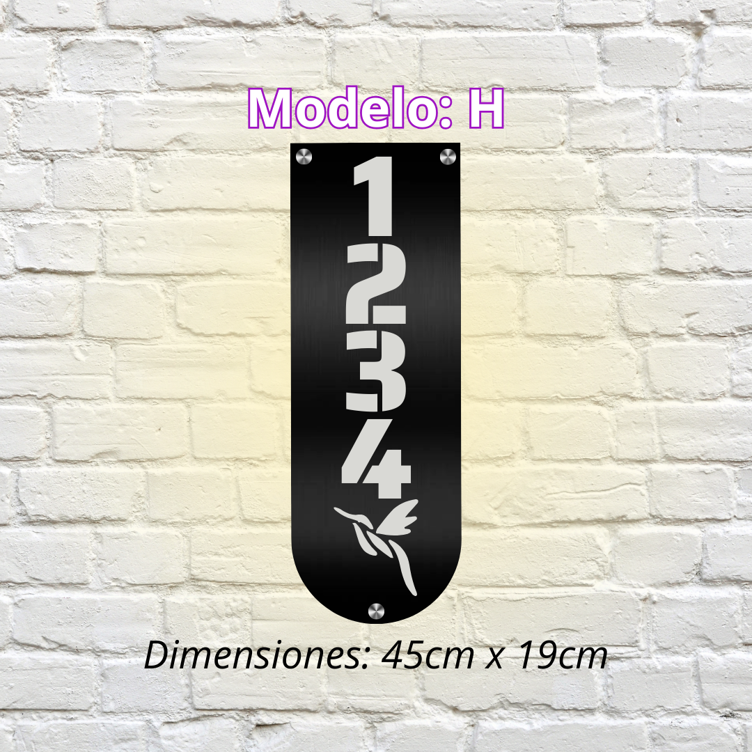 Placa Residencial - Modelo "H"
