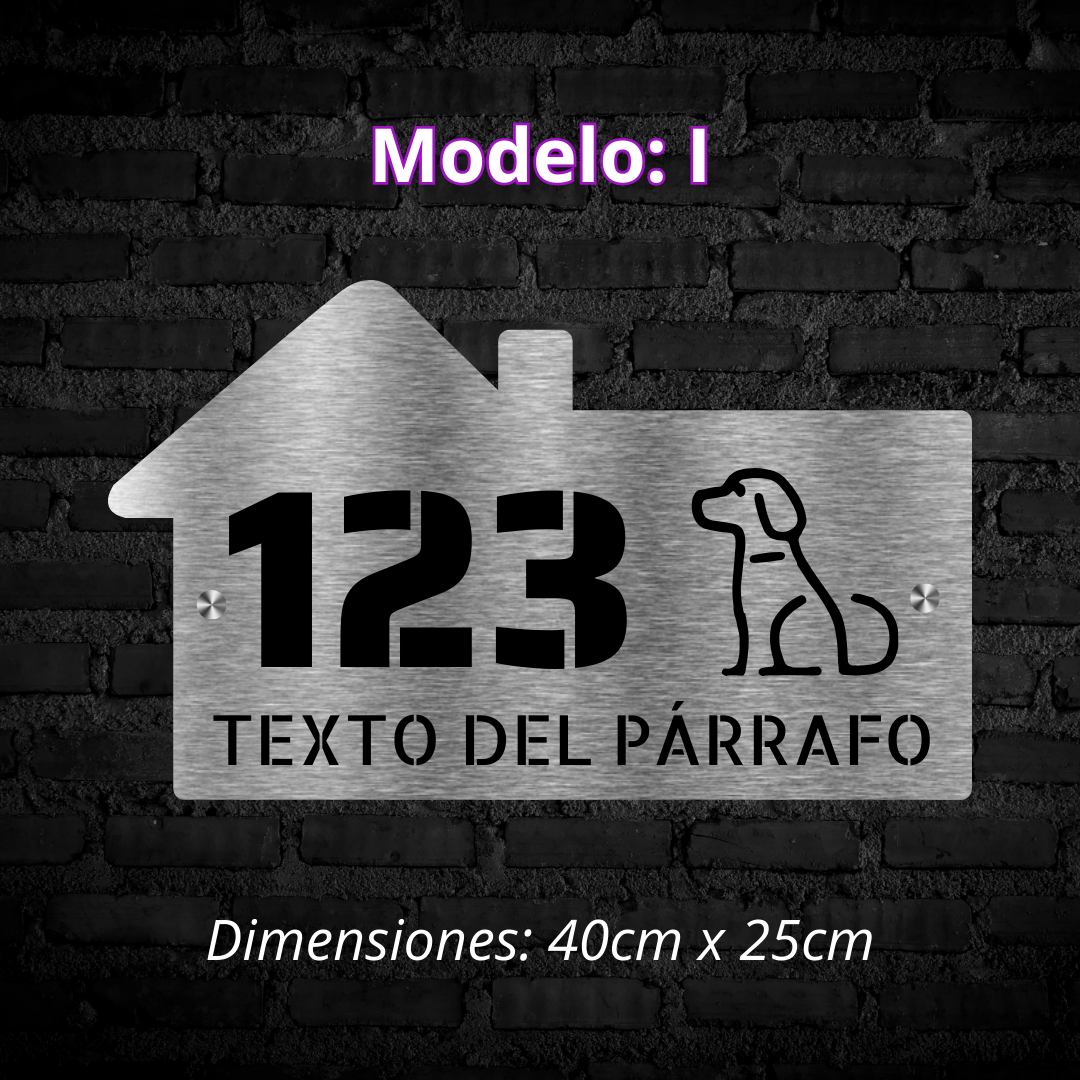 Placa Residencial - Modelo "I"