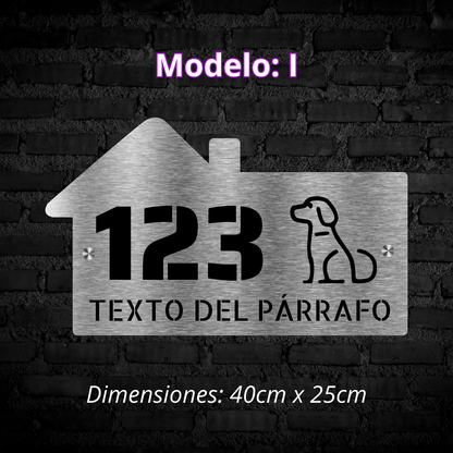Placa Residencial - Modelo "I"