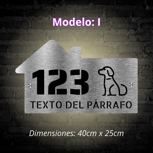 Placa Residencial - Modelo "I"