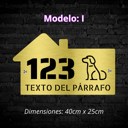 Placa Residencial - Modelo "I"