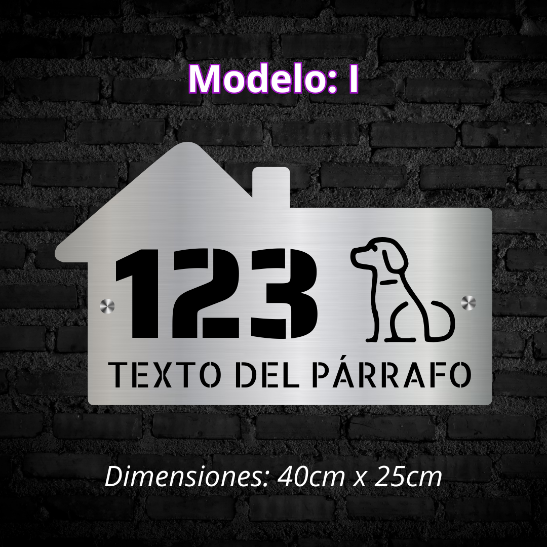 Placa Residencial - Modelo "I"